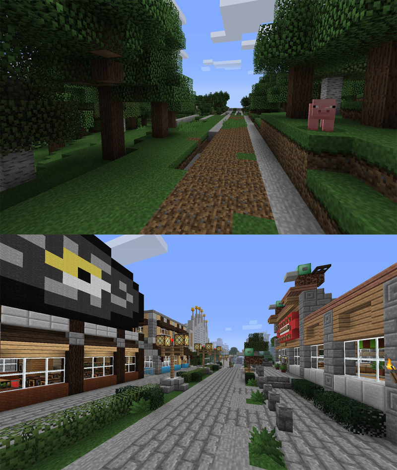 Illustration for article titled Así luce una ciudad de Minecraft después de dos años de trabajo